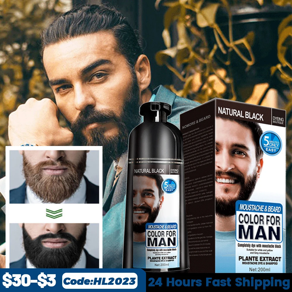 200ml Natural Permanent Beard Dye Shampoo Instant Beard Dying Hair Color Cover Permanent Hair Coloring
200ml Natural Permanent Beard Dye Shampoo Instant Beard Dying Hair Color Cover Permanent Hair Coloring