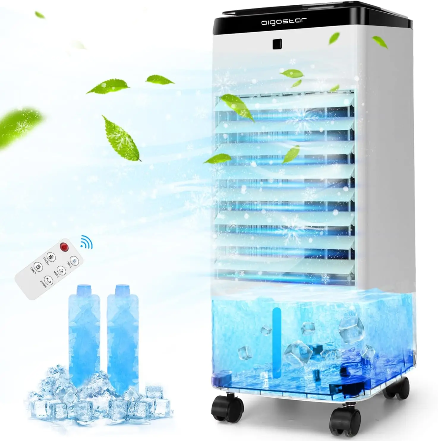Evaporative air cooler with 3 Modes Cooling and Humidification, 3 in 1 Windowless Cooling Fan, 12H Timer, Remote Control Ultra-
Evaporative air cooler with 3 Modes Cooling and Humidification, 3 in 1 Windowless Cooling Fan, 12H Timer, Remote Control Ultra-