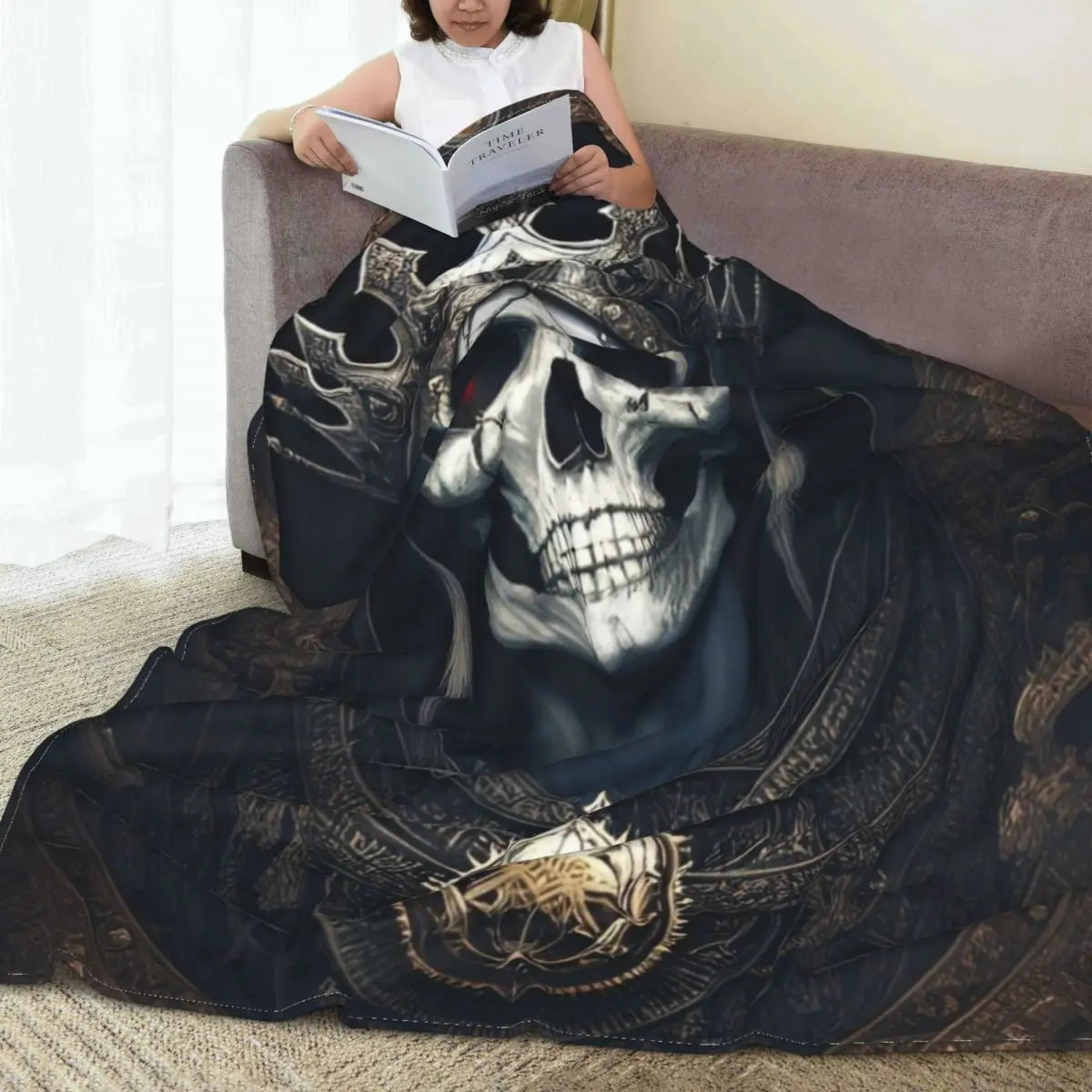 King Skull Flannel Blanket Quality Warm Soft Spooky Throw Blanket Winter Airplane Travel Outdoor Print Bedspread
King Skull Flannel Blanket Quality Warm Soft Spooky Throw Blanket Winter Airplane Travel Outdoor Print Bedspread