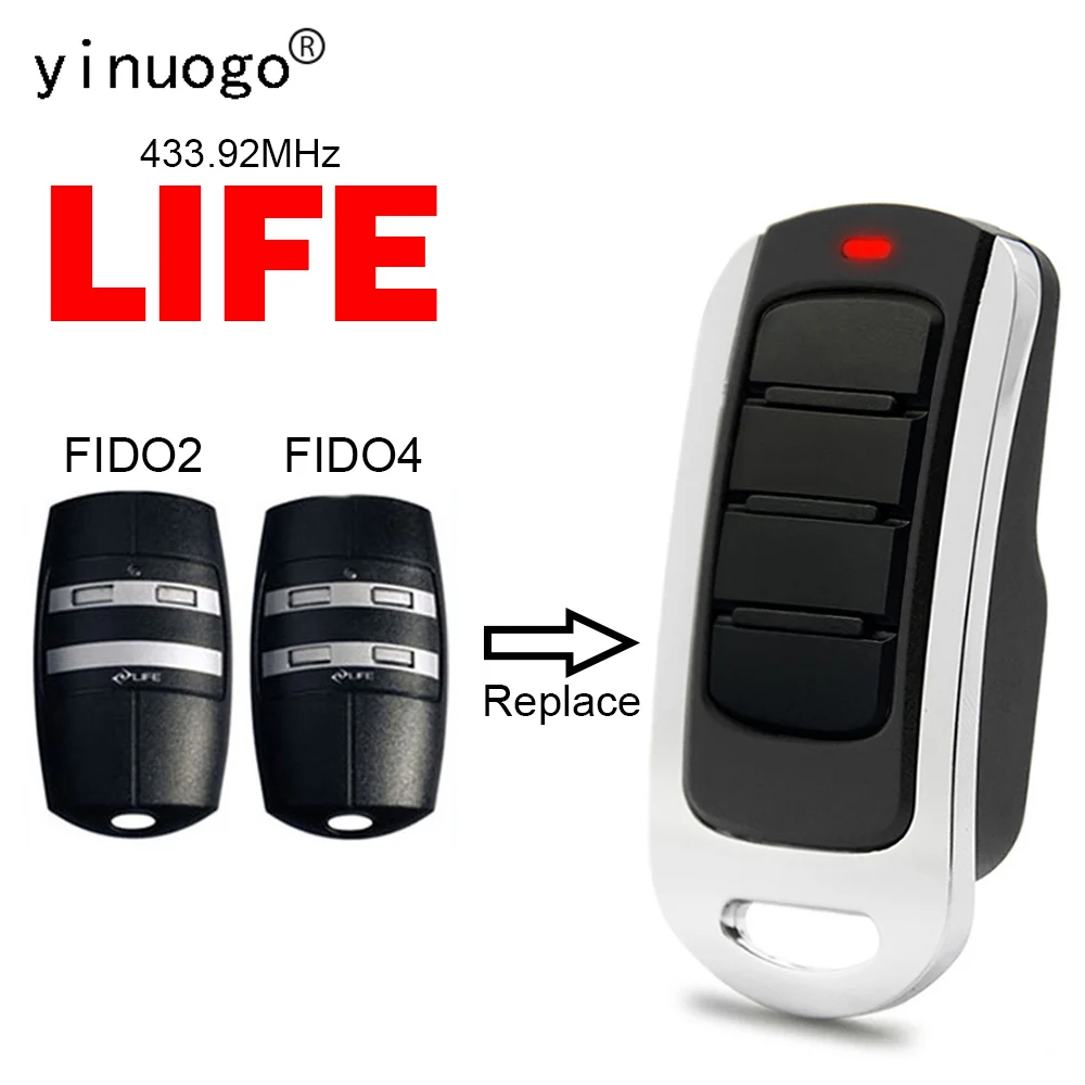 

LIFE FIDO2 FIDO4 Garage Door Remote Control LIFE FIDO 2 4 Garage Door Command Opener Electric Gate Control 433mhz Rolling Code