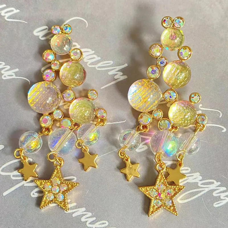 Translucent Color Star Earrings Elegant Vacation Earrings Drop Earrings Designer Mid-Length Earrings Women's Jewelry Accessories
Translucent Color Star Earrings Elegant Vacation Earrings Drop Earrings Designer Mid-Length Earrings Women's Jewelry Accessories