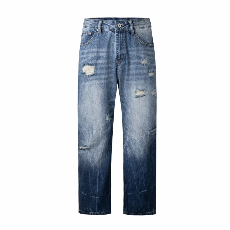 2024New Ripped Jeans Men's Personality Fashion Design American High Street Style Loose Straight Flare Pants
2024New Ripped Jeans Men's Personality Fashion Design American High Street Style Loose Straight Flare Pants