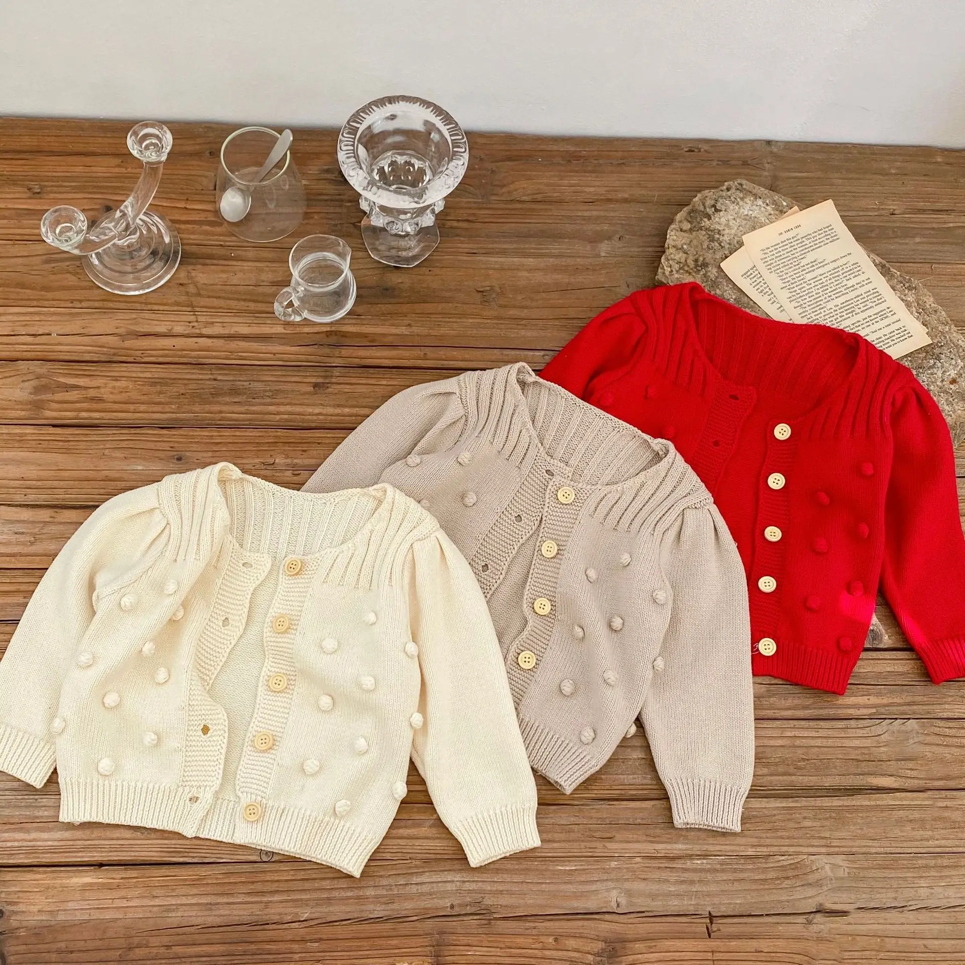 Baby Girls Single-Breasted Sweater Jackets with Knit Ball Toddler Knitted Coat Infant Outfit Tops 100% Organic Cotton 0-36Months
Baby Girls Single-Breasted Sweater Jackets with Knit Ball Toddler Knitted Coat Infant Outfit Tops 100% Organic Cotton 0-36Months