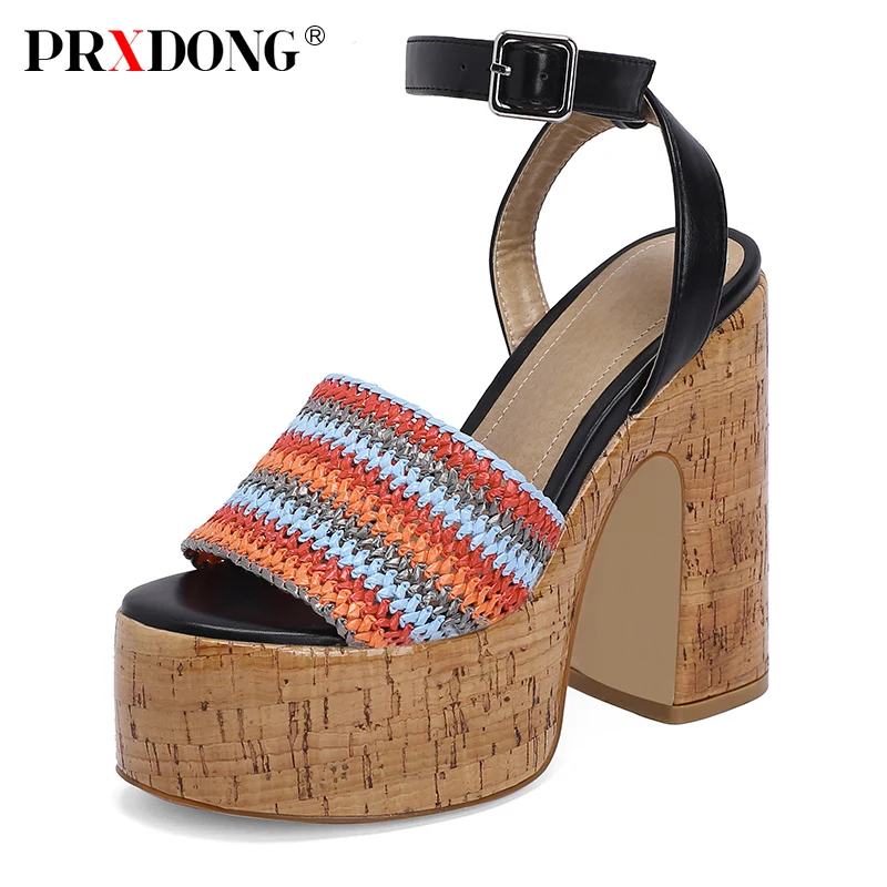 PRXDONG Women's Sandals New 2023 Brand SUmmer Quality Chunky High Heels Platform Shoes Woman Sandals Dress Party Lady Size 35-40
PRXDONG Women's Sandals New 2023 Brand SUmmer Quality Chunky High Heels Platform Shoes Woman Sandals Dress Party Lady Size 35-40