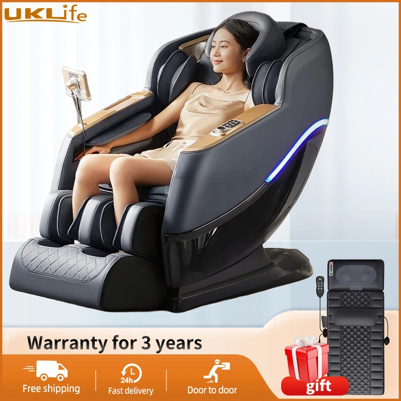 

3-летняя гарантия, домашние массажные кресла 4D для всего тела с нулевой гравитацией, массажное кресло с подогревом для дивана, офиса, с обнаружением формы тела