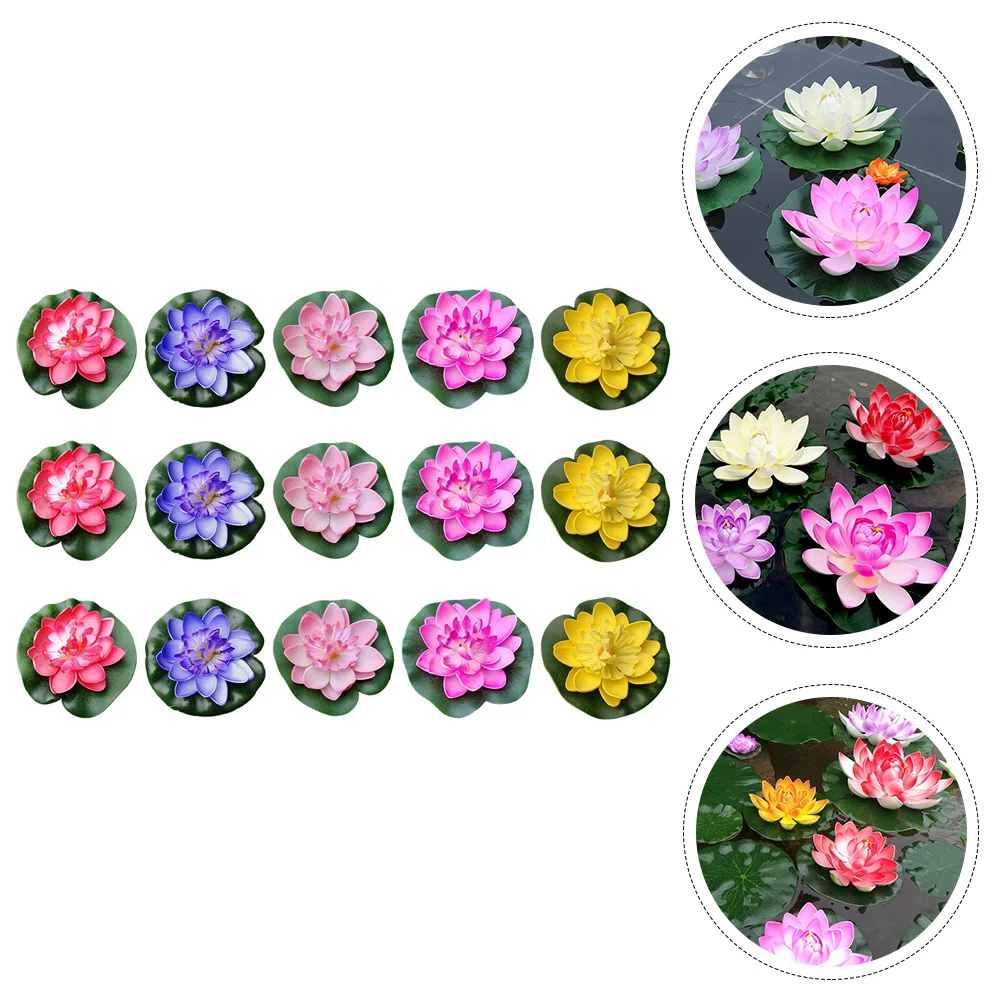15pcs Artificial Floating Flower Water leaves for Pond Aquarium Decoration Red Yellow and
15pcs Artificial Floating Flower Water leaves for Pond Aquarium Decoration Red Yellow and