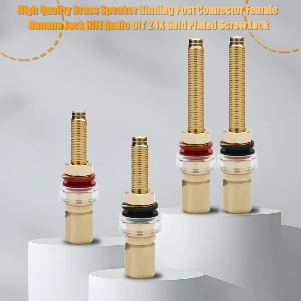 4 PCS High End Gold Plated Brass Speaker Binding Posts Female Banana Jack Connectors HIFI Audio Speaker Plug Socket Terminals
4 PCS High End Gold Plated Brass Speaker Binding Posts Female Banana Jack Connectors HIFI Audio Speaker Plug Socket Terminals
