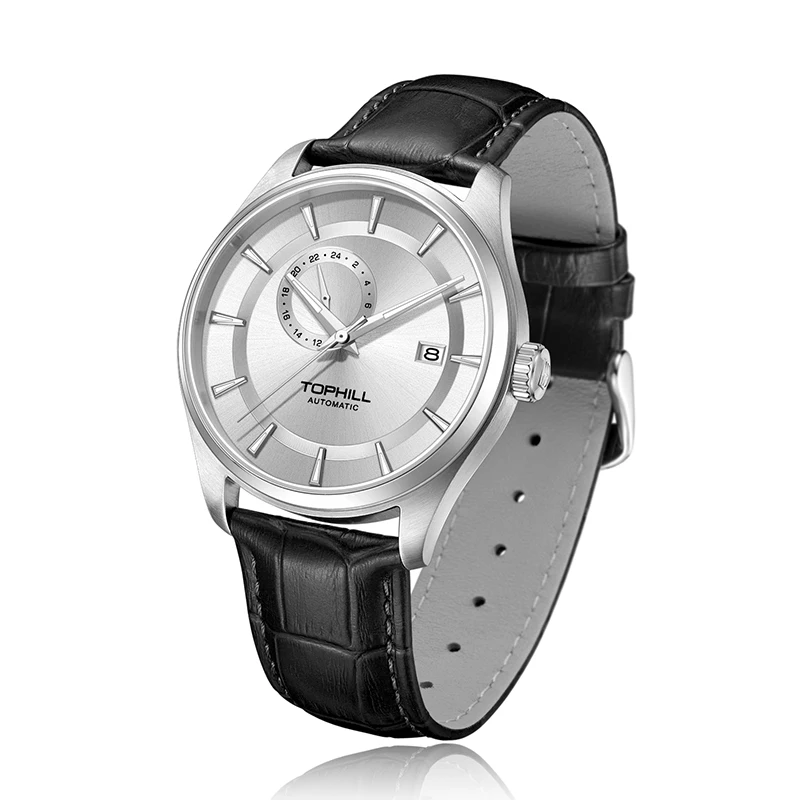 

Мужские механические часы TOPHILL Limited, наручные часы с автоматическим механизмом и календарем, водонепроницаемые часы 5ATM для мужчин с сапфировым стеклом