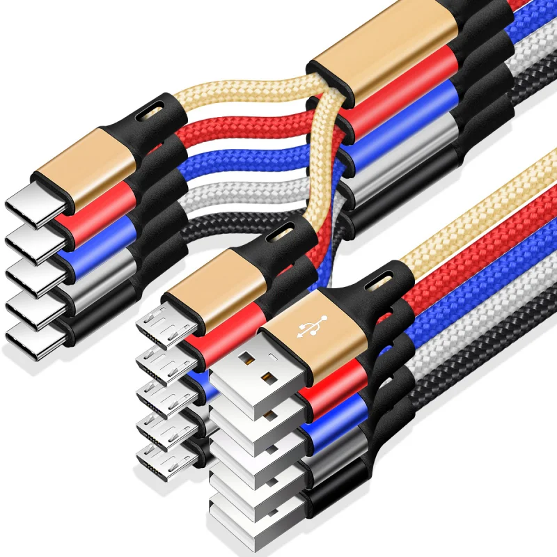 USB to Micro USB Type C 2 in 1 Fast Charge Cable Universal for Xiaomi Samsung Huawei OPPO OnePlus Android Phone
USB to Micro USB Type C 2 in 1 Fast Charge Cable Universal for Xiaomi Samsung Huawei OPPO OnePlus Android Phone