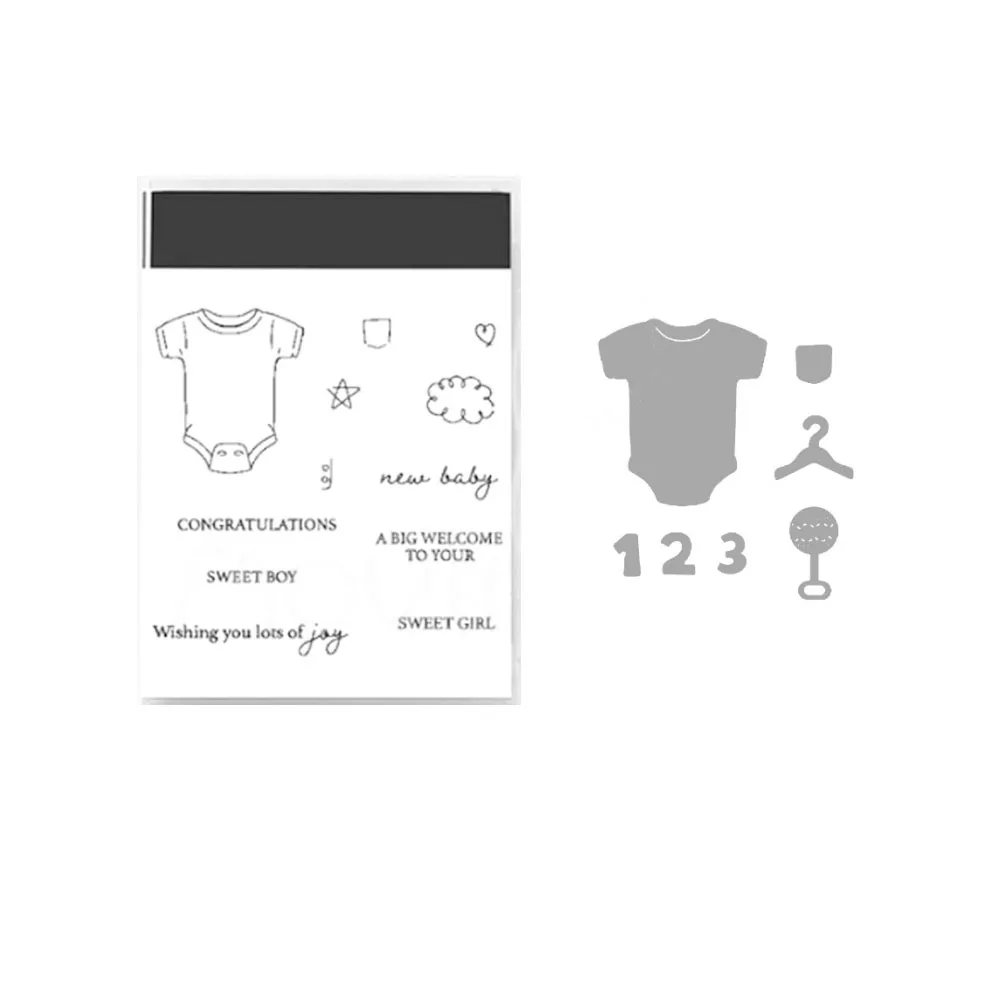 New Cutest Onesie Clothes Metal Cutting Dies And Stamps Scrapbook Diary Decoration Embossing Dies DIY Greeting Card Craft
New Cutest Onesie Clothes Metal Cutting Dies And Stamps Scrapbook Diary Decoration Embossing Dies DIY Greeting Card Craft