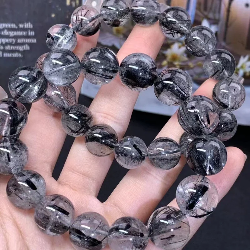 Natural Dense Silk Black Titanium Bracelet Hair Thick Men's and Women's Single Ring Crystal Jewelry
Natural Dense Silk Black Titanium Bracelet Hair Thick Men's and Women's Single Ring Crystal Jewelry