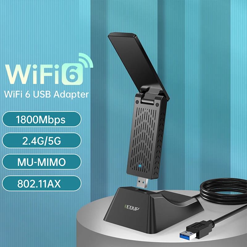External Antenna Wifi Router Network Card wireless signal repeater Game Wifi6 USB Adapter Wireless Dongle 1800Mbps Win10 / Win11
External Antenna Wifi Router Network Card wireless signal repeater Game Wifi6 USB Adapter Wireless Dongle 1800Mbps Win10 / Win11