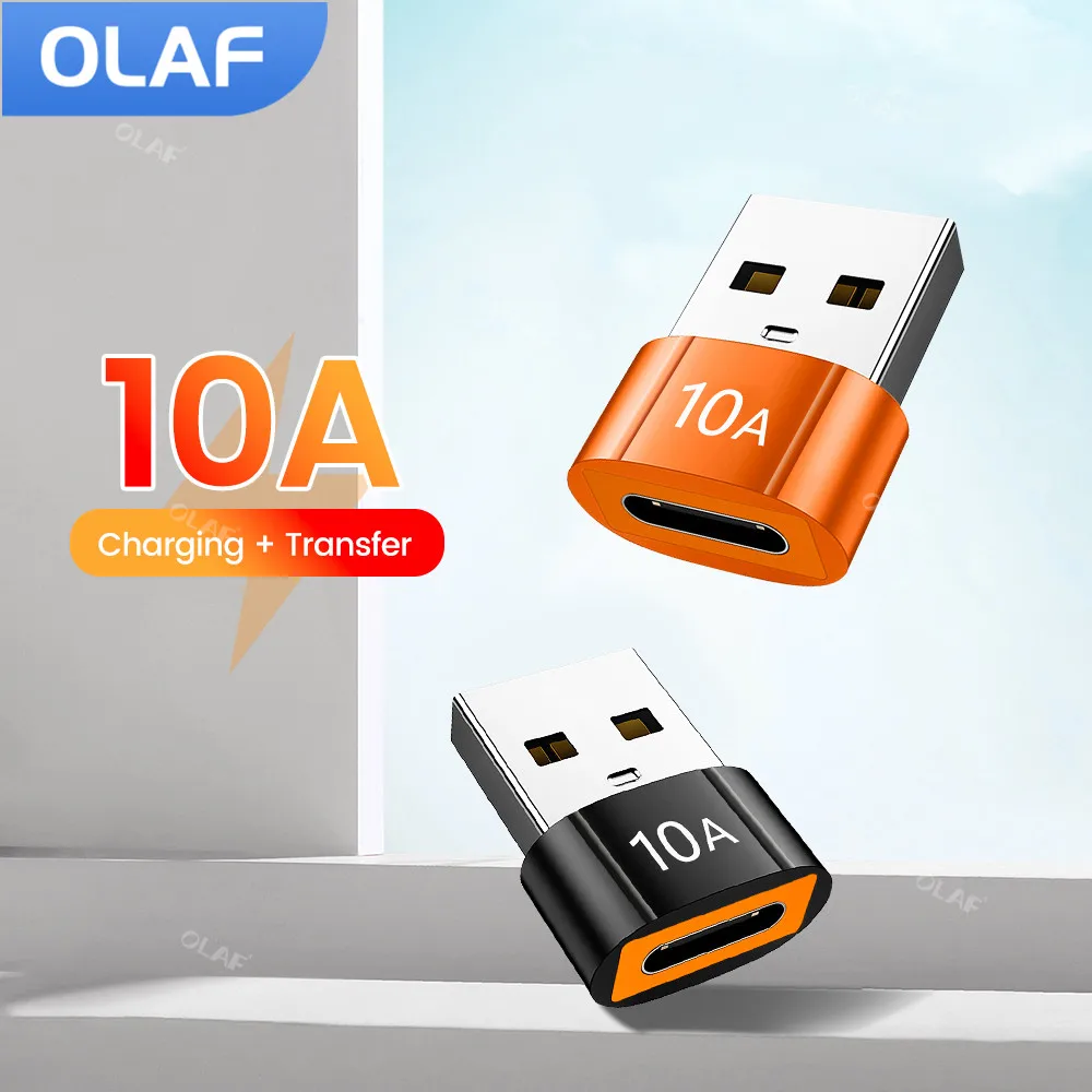 

Olaf 10A OTG USB 3.0 To Type C Adapter TypeC Female to USB Male Converter Fast Charging Data Transfer For Macbook Xiaomi Samsung
