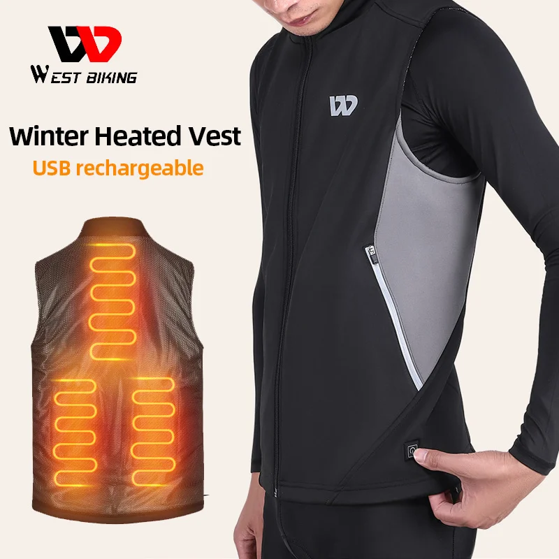 West Biking Usb Rechargeable Heated Vest Women Winter Warm Men's Heating Jacket for Cycling Skiing 3 Modes Control Thermal Vest 
West Biking Usb Rechargeable Heated Vest Women Winter Warm Men's Heating Jacket for Cycling Skiing 3 Modes Control Thermal Vest
