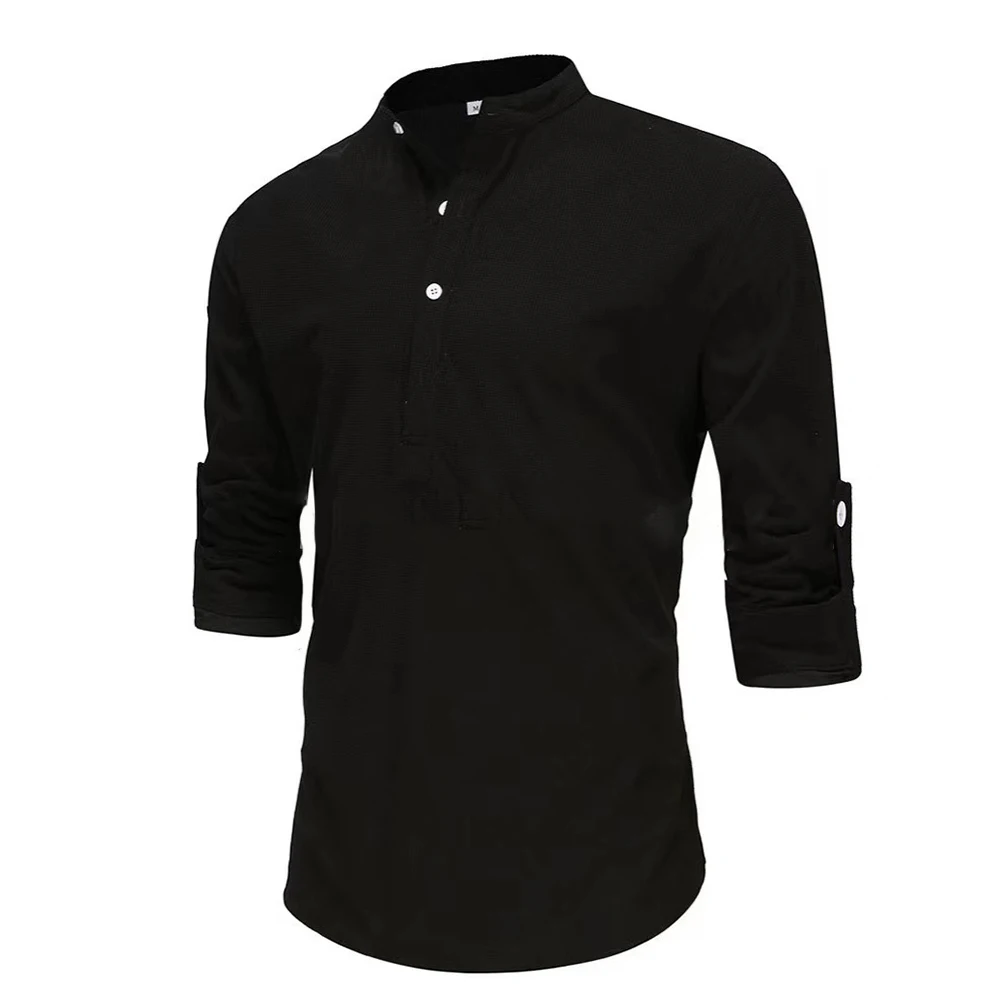 Comfy Fashion Hot New Stylish Men's Shirt Shirt Casual Long Sleeve Slight Stretch Solid Color Stand Collar Daily
Comfy Fashion Hot New Stylish Men's Shirt Shirt Casual Long Sleeve Slight Stretch Solid Color Stand Collar Daily