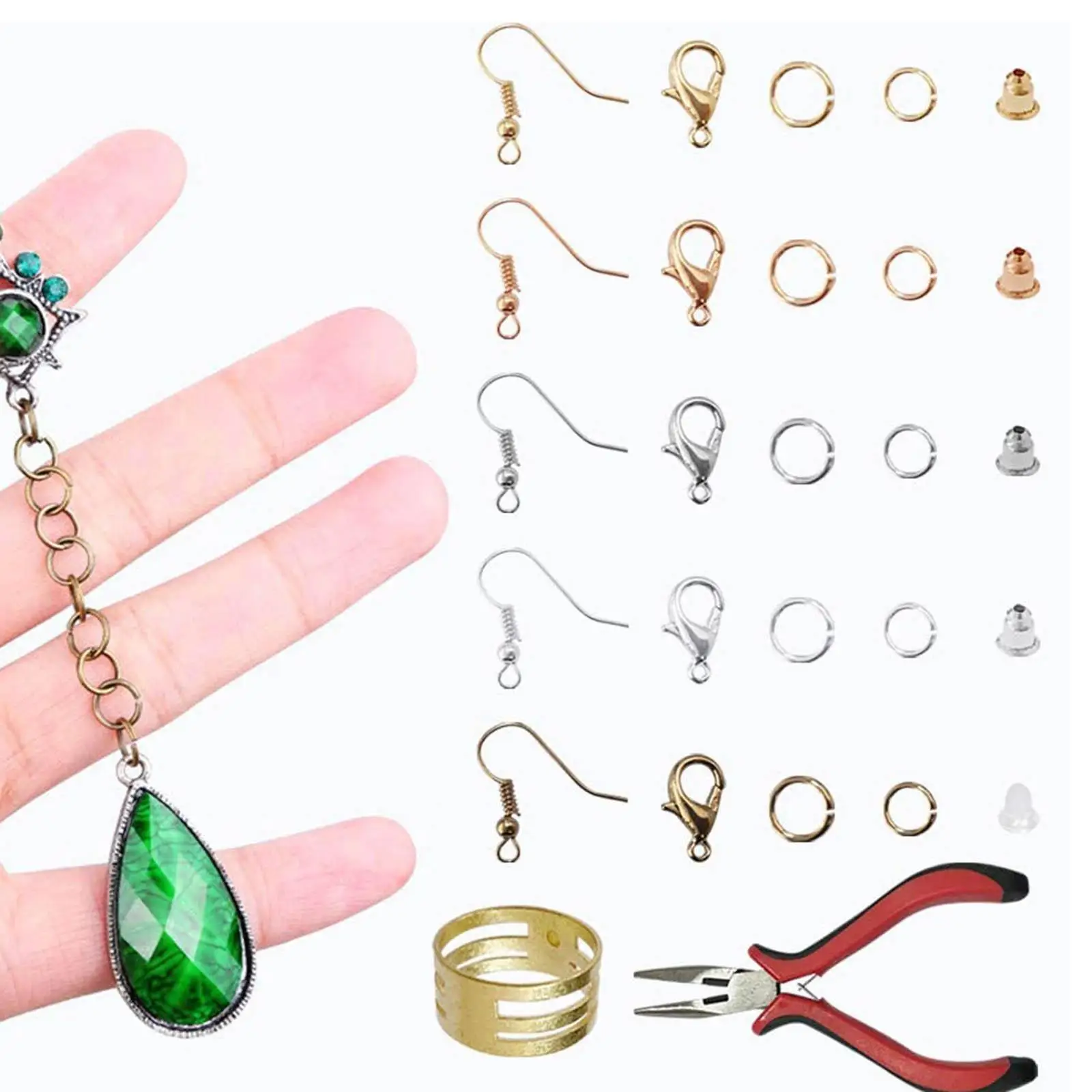 3353x Earring Hooks Set DIY Supplies Jewellery Making with Accessories with Jewelry Pliers
3353x Earring Hooks Set DIY Supplies Jewellery Making with Accessories with Jewelry Pliers