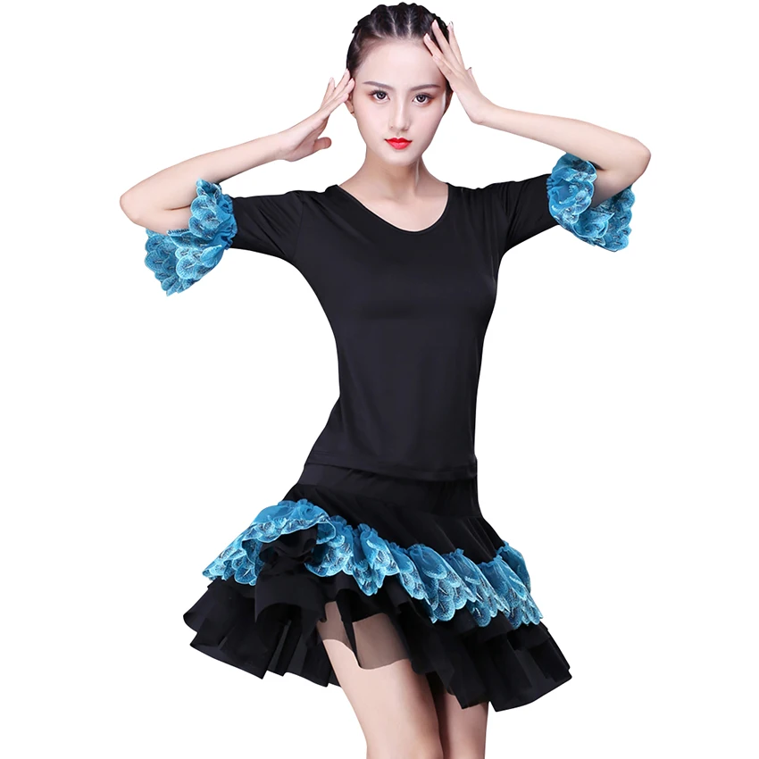 2022 Newest Latin Dance Top And Skirt Suit Standard Ballrom Practice Wear Trumpet Sleeves Competition Stage Performence Costume
2022 Newest Latin Dance Top And Skirt Suit Standard Ballrom Practice Wear Trumpet Sleeves Competition Stage Performence Costume