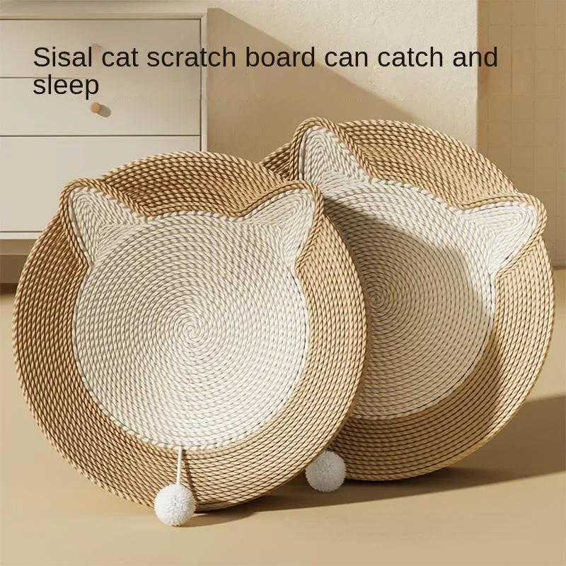 

Bed Cat Scratch Board Sisal Hemp The Cat Scratched The Board Wear Resistant To Chips Cattery Condo Cat Claw Board Toys