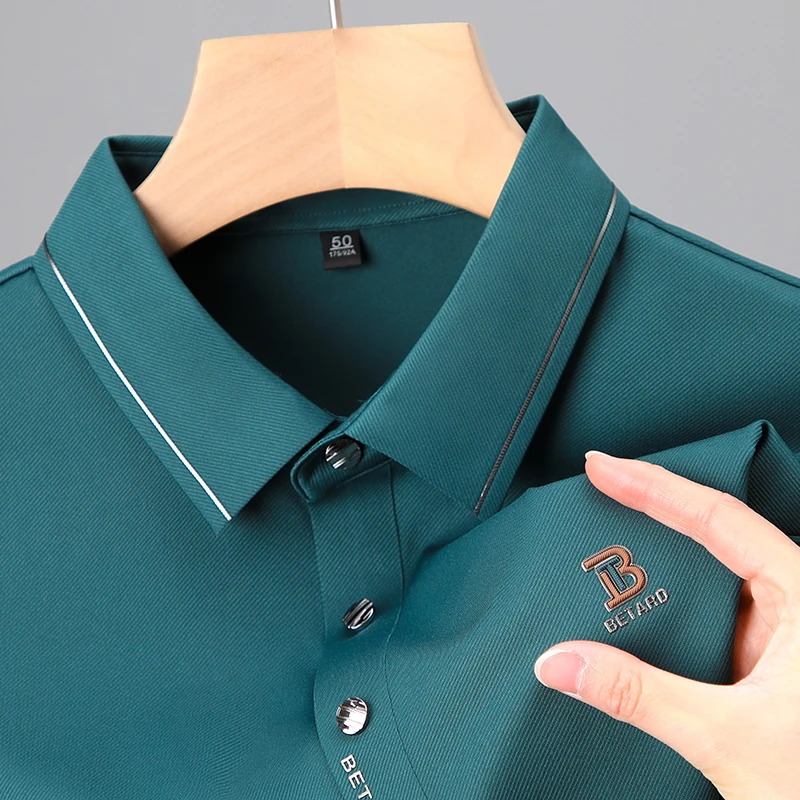 Summer Fashion Men's Soft and Cool Lapel Casual POLO Shirt High-end Luxury B Embroidery Business Casual Short-sleeved Top M-4XL
Summer Fashion Men's Soft and Cool Lapel Casual POLO Shirt High-end Luxury B Embroidery Business Casual Short-sleeved Top M-4XL