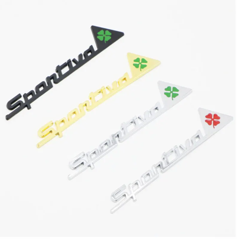 for Alfa Romeo series modified logo accessories side door leaf trunk decorate decal SPORTIVA four-leaf clover badge car stickers
for Alfa Romeo series modified logo accessories side door leaf trunk decorate decal SPORTIVA four-leaf clover badge car stickers