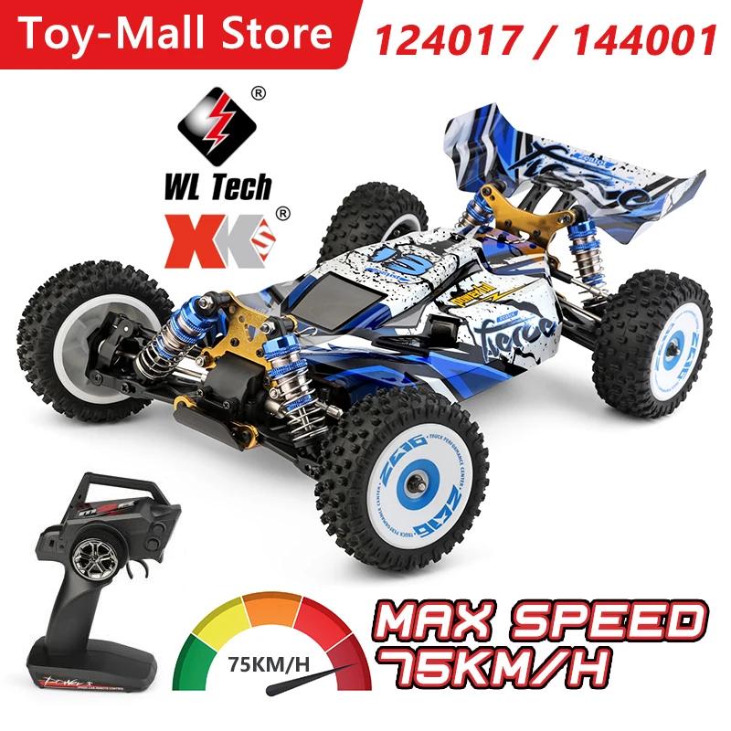 WLtoys 144001 124017G Радиоуправляемый автомобиль 75 км/ч бесщеточный 1:14 4WD Электрический