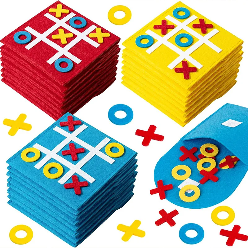 

Felt Mini Well Shaped Grid Checkerboard Game Chessboard Children's Puzzle and Early Education Puzzle Well Square Felt Sheet Toys