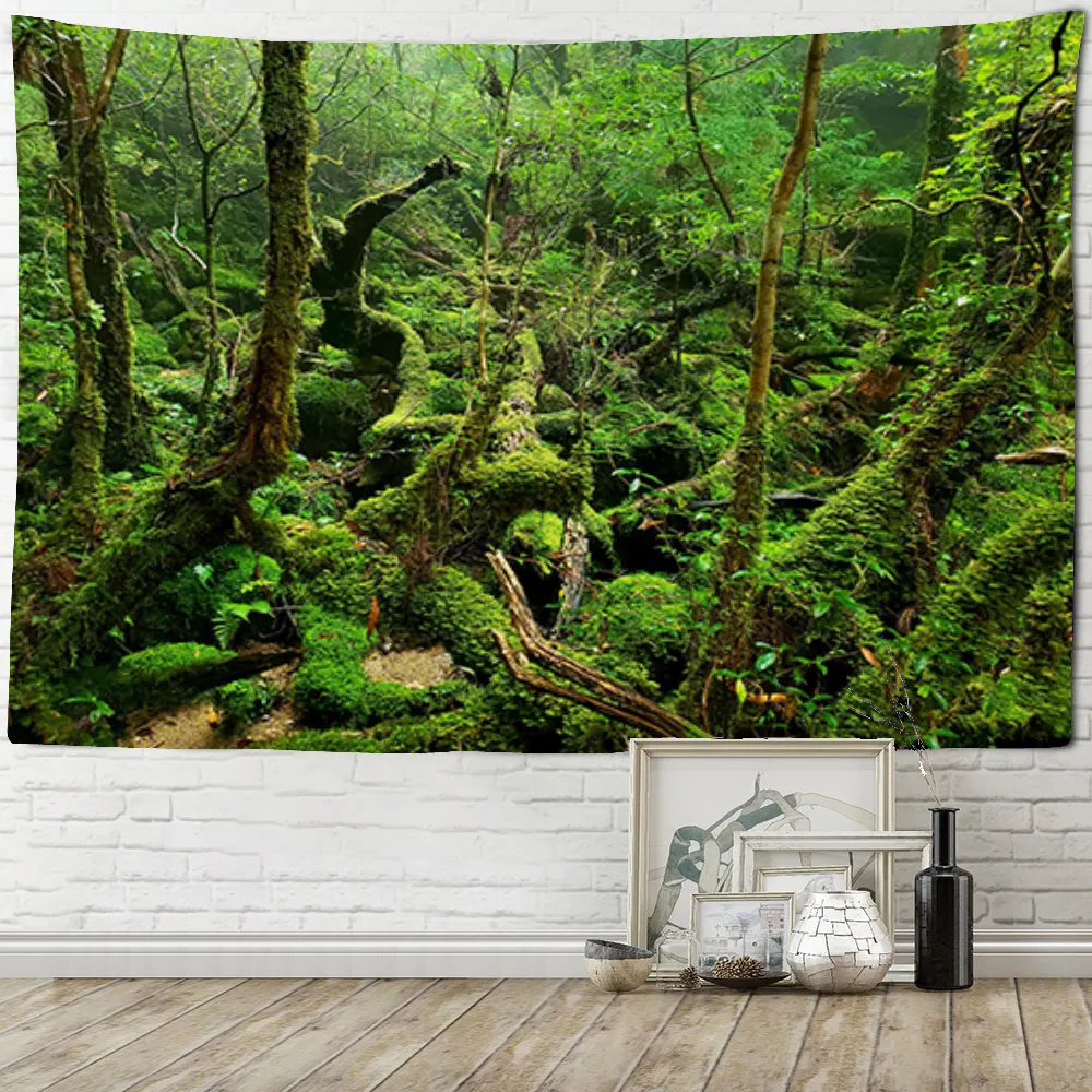 

Nature Forest Landscape Wall Hanging Tapestry Hippie Art Deco Blanket Curtains Boho Bedroom Living Room Decor