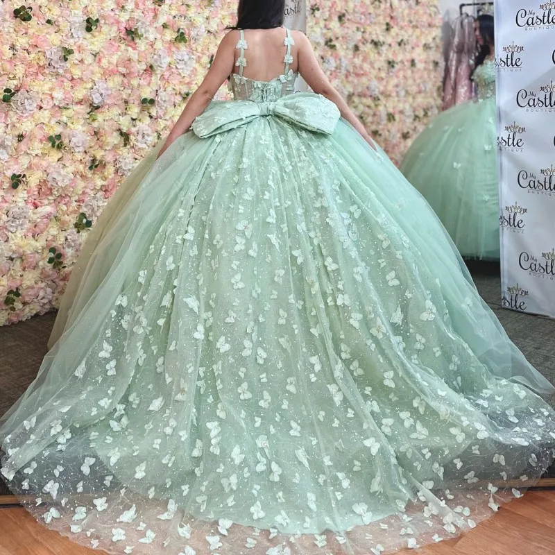 Mint Green Shiny Quinceanera Dresses Ball Gown Birthday Party Dress Bow With Cape Lace Up Graduation Gown Sweetheart de 15 anos
Mint Green Shiny Quinceanera Dresses Ball Gown Birthday Party Dress Bow With Cape Lace Up Graduation Gown Sweetheart de 15 anos