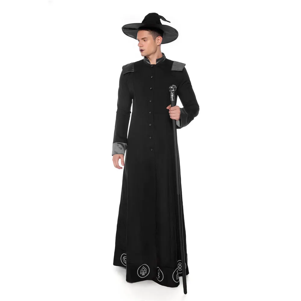 Halloween Purim Men Magic Wizard Sorcerer Warlock Costumes Dark Sorcerer Robe Religious Priest Cosplay Costume Fancy Dress
Halloween Purim Men Magic Wizard Sorcerer Warlock Costumes Dark Sorcerer Robe Religious Priest Cosplay Costume Fancy Dress