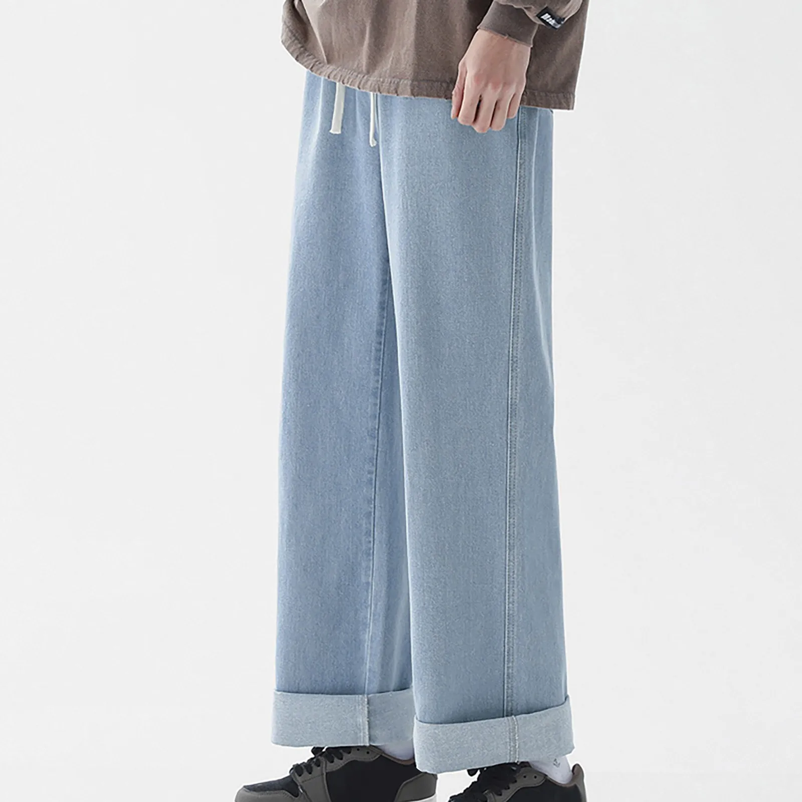 Men Pants Soft Fabric Denim Washed Thin Loose Straight Pants Elastic Waist Wide leg Trousers cotton Casual Jeans Plus Size
Men Pants Soft Fabric Denim Washed Thin Loose Straight Pants Elastic Waist Wide leg Trousers cotton Casual Jeans Plus Size