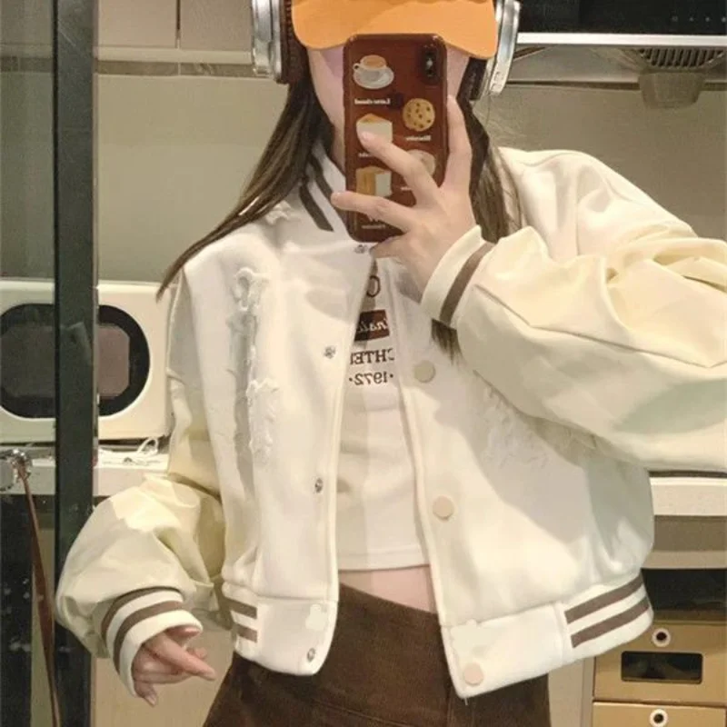 Куртка женская с вышивкой букв, уличная винтажная Флокированная куртка в стиле пэчворк, повседневный жакет
Куртка женская с вышивкой букв, уличная винтажная Флокированная куртка в стиле пэчворк, повседневный жакет