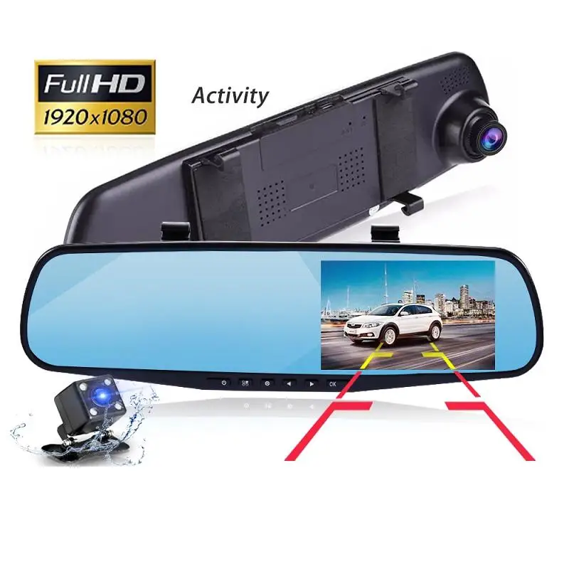 4.3 Inch front and back dash cam car dvr dual camera dash cam front and rear 1080p dual lens Car mirror dash cam
4.3 Inch front and back dash cam car dvr dual camera dash cam front and rear 1080p dual lens Car mirror dash cam