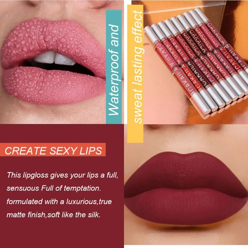 Matte Velvet Lipstick 9 Colors Lip Gloss +Lip Lacquer Long Lasting Non-marking Red Sexy Lipsticks Lip Makeup Cosmetic Lip Gloss
Matte Velvet Lipstick 9 Colors Lip Gloss +Lip Lacquer Long Lasting Non-marking Red Sexy Lipsticks Lip Makeup Cosmetic Lip Gloss