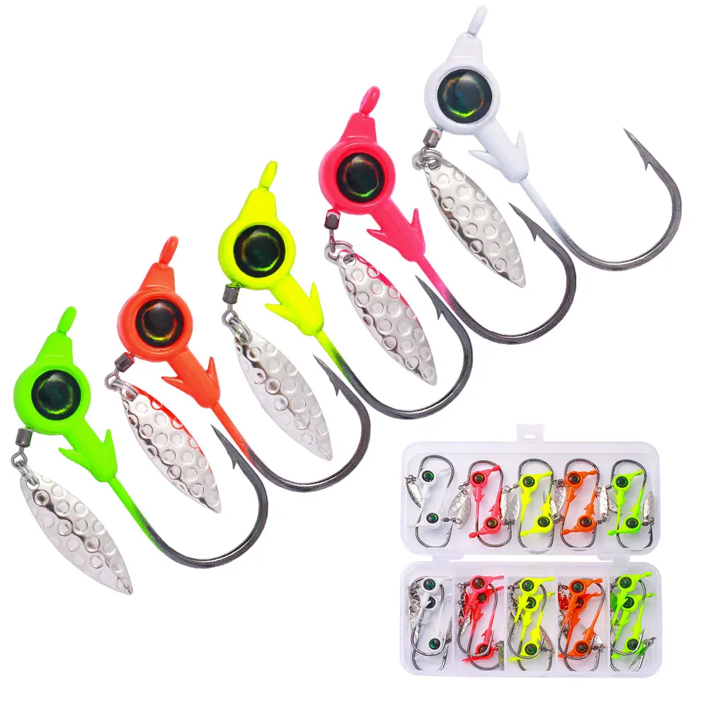 Jig Head Hooks with Long Blade Spinnerbait 3.6G 4.7G 6.9G 9.2G Spinner Spoon Barbed Jigging Fishhook Sequin Fishing Tackle
Jig Head Hooks with Long Blade Spinnerbait 3.6G 4.7G 6.9G 9.2G Spinner Spoon Barbed Jigging Fishhook Sequin Fishing Tackle