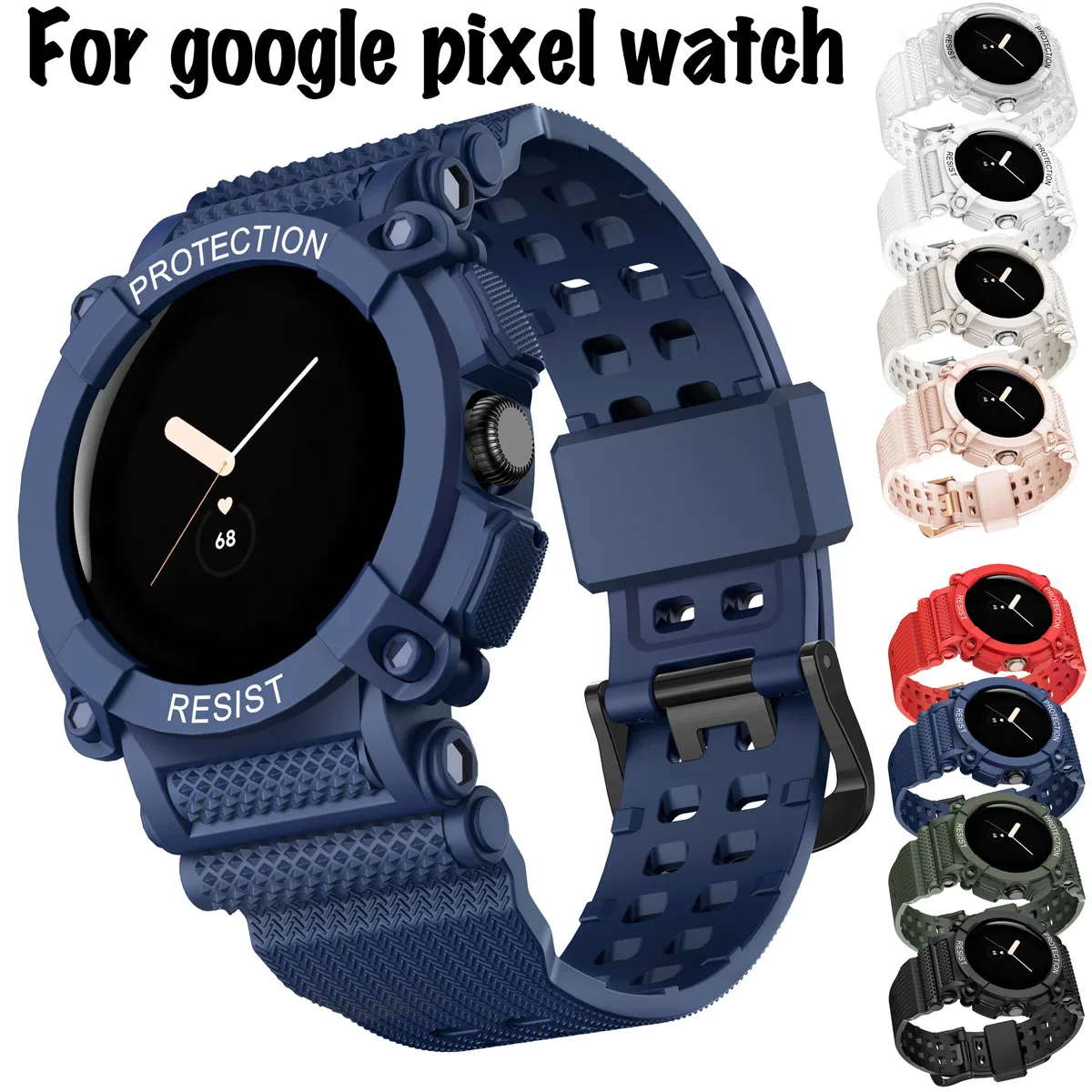 TPU Replacement Watch Strap for Google Pixel Watch Band Protective Case Cover Silicone Rubber Shockproof Wrist Bracelet
TPU Replacement Watch Strap for Google Pixel Watch Band Protective Case Cover Silicone Rubber Shockproof Wrist Bracelet