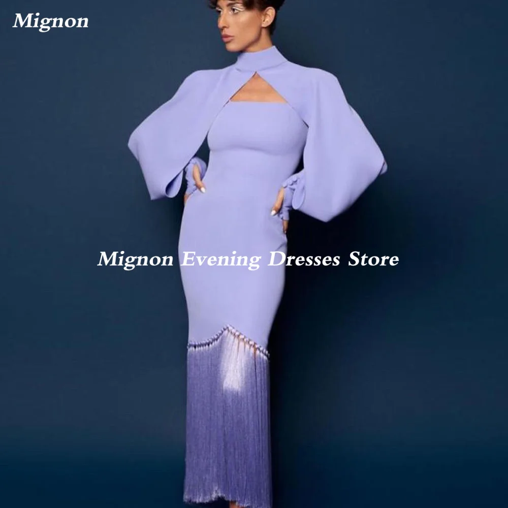 

Mignon Satin Mermaid Scoop Neckline Sequins Populer Prom Gown Ankle-length Formal Elegant Evening Party Dress for Women 2023
