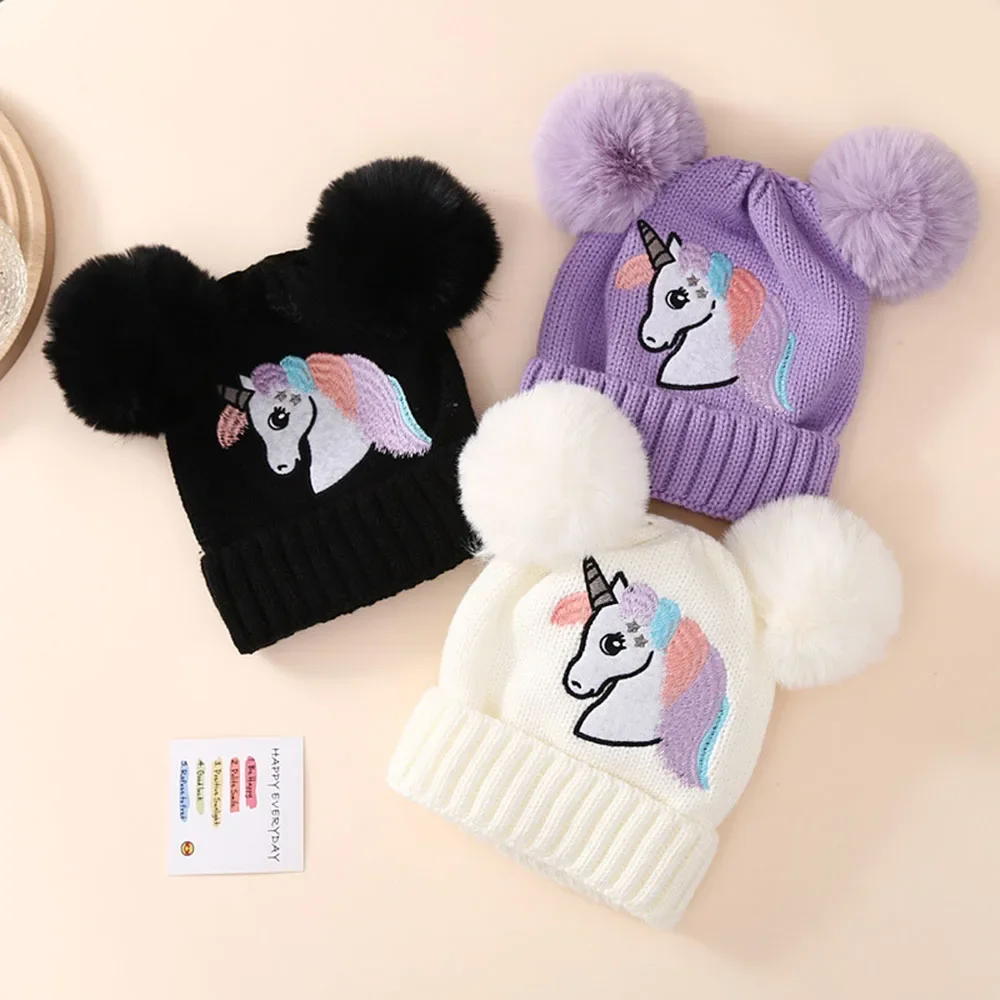 Unicorn Pattern Beanie Embroidered Toddler Baby Knit Hat Winter Pom Hats Warm Cap for Boys Girls 1-4 Years Old
Unicorn Pattern Beanie Embroidered Toddler Baby Knit Hat Winter Pom Hats Warm Cap for Boys Girls 1-4 Years Old