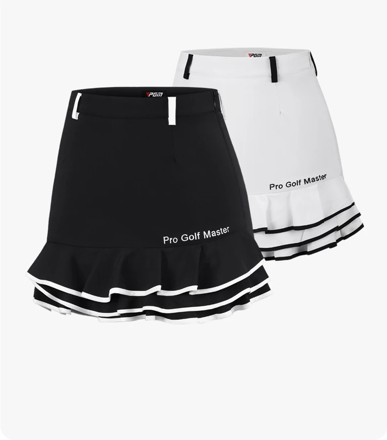 

PGM Women Golf Short Skirt Quick Dry Breathable Four Seasons Ladies Girls Fashion Embroidered Fishtail Skirts Black White XS-XL