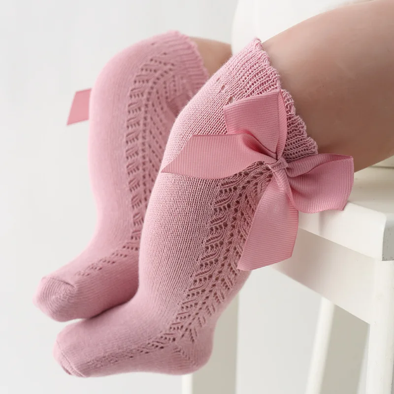 New Spring Summer Socks For Girls Bowknots Stitch Cute Children's Socks Cotton Hollow Out Soft Baby Long Socks For Newborns 0-3T
New Spring Summer Socks For Girls Bowknots Stitch Cute Children's Socks Cotton Hollow Out Soft Baby Long Socks For Newborns 0-3T