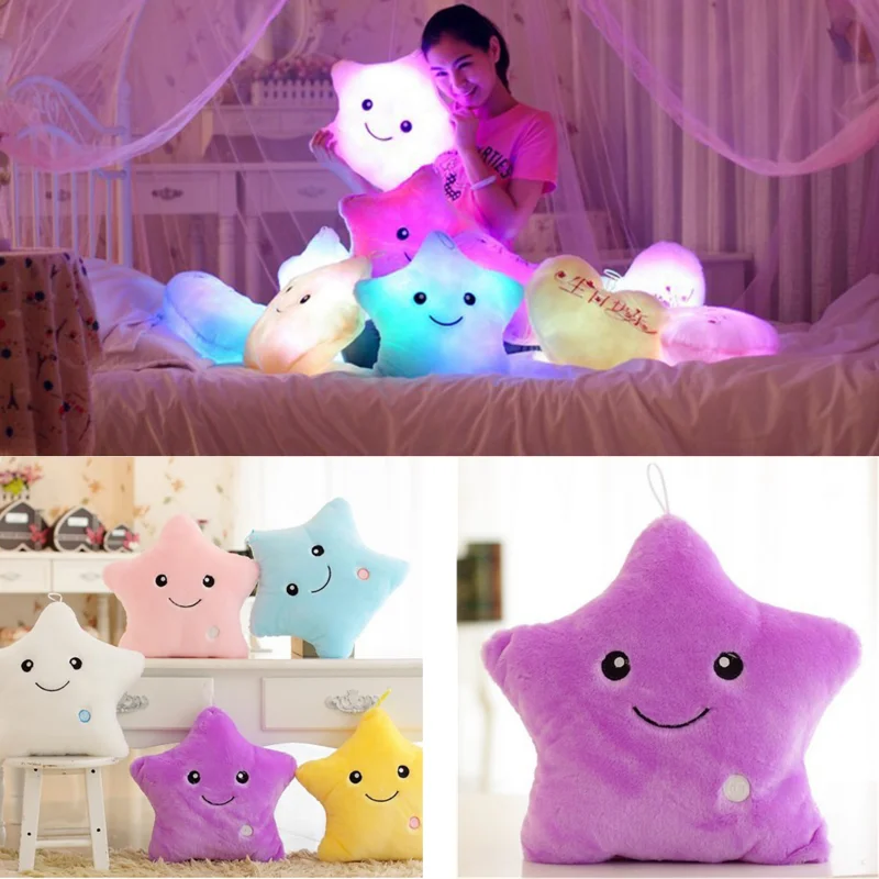 Luminous Pillow Soft Star Shape Glowing Cushion LED Night Lights Living Room Home Decor Creative Toys For Kids Christmas Gifts
Luminous Pillow Soft Star Shape Glowing Cushion LED Night Lights Living Room Home Decor Creative Toys For Kids Christmas Gifts