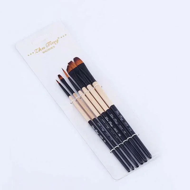 6Pcs/set Art Painting Brush Nylon Hair Brush Sets Multifunctional Combination Oil Brushes Art Supplies
6Pcs/set Art Painting Brush Nylon Hair Brush Sets Multifunctional Combination Oil Brushes Art Supplies