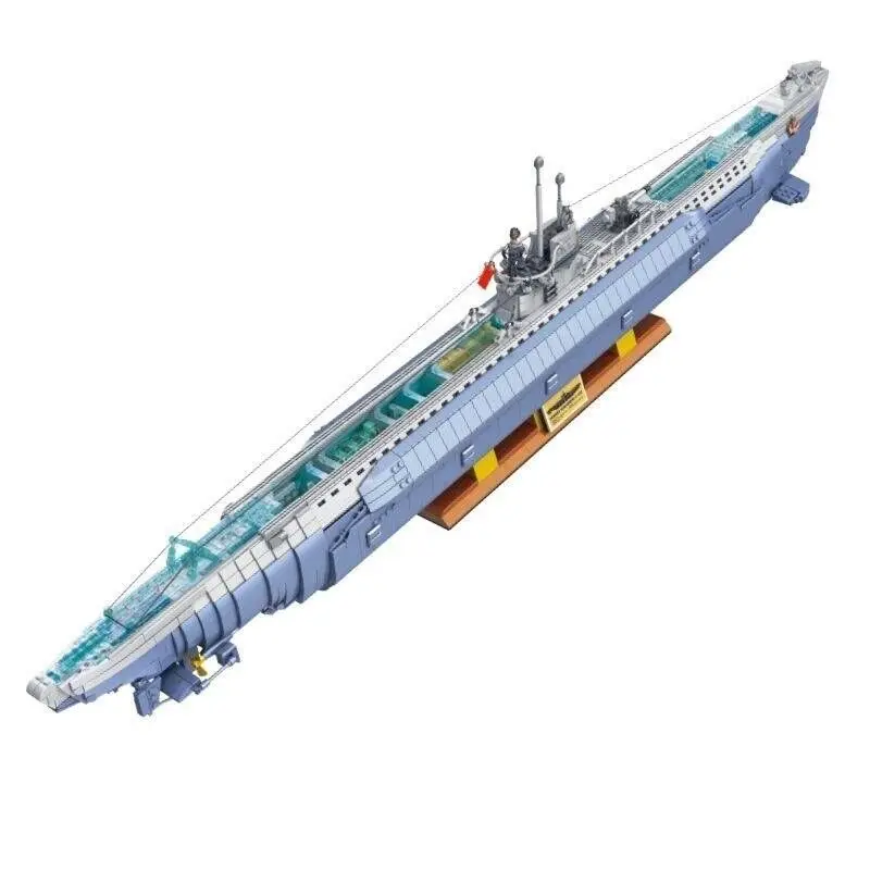 

Military Warship Army Building Blocks Navy Strategic Nuclear Submarine Model WW2 Weapon Ship 628011 Toys for Boys Gift 6172pcs