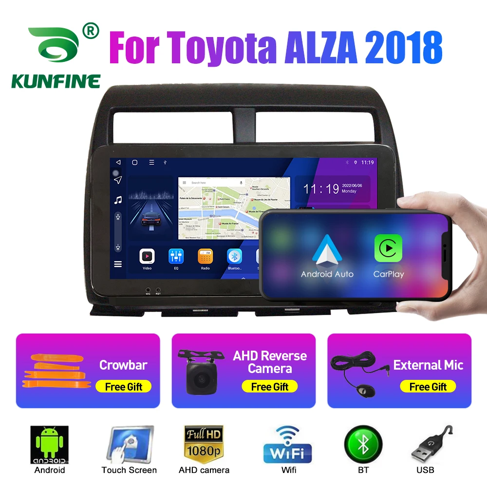 

Автомобильный радиоприемник 10,33 дюймов для Toyota ALZA 2018 2Din Android Восьмиядерный автомобильный стерео DVD GPS навигатор плеер QLED экран Carplay