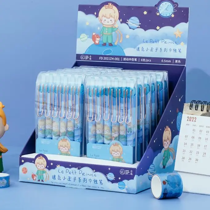 36 pcs/lot New little Prince Press Gel Pen Cute 0.5 mm Black Ink Signature Pens Promotional Gift Stationery School Supplies
36 pcs/lot New little Prince Press Gel Pen Cute 0.5 mm Black Ink Signature Pens Promotional Gift Stationery School Supplies
