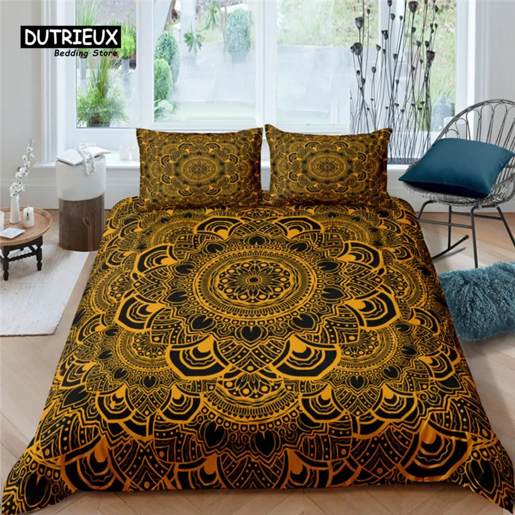 Home Living Luxury Golden Mandala Print 2/3Pcs Soft Duvet Cover PillowCase Queen and King Size Kids Bedding Set EU/US/AU Size
Home Living Luxury Golden Mandala Print 2/3Pcs Soft Duvet Cover PillowCase Queen and King Size Kids Bedding Set EU/US/AU Size