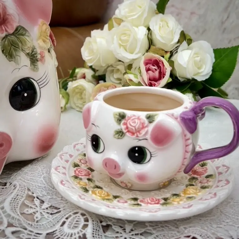 Ceramic Pig Tea Coffee Mugs, Milk Mug, Home Decor Crafts, Room Wedding Decoration, Porcelain Sculpture, Office Tea Cup Gift
Ceramic Pig Tea Coffee Mugs, Milk Mug, Home Decor Crafts, Room Wedding Decoration, Porcelain Sculpture, Office Tea Cup Gift