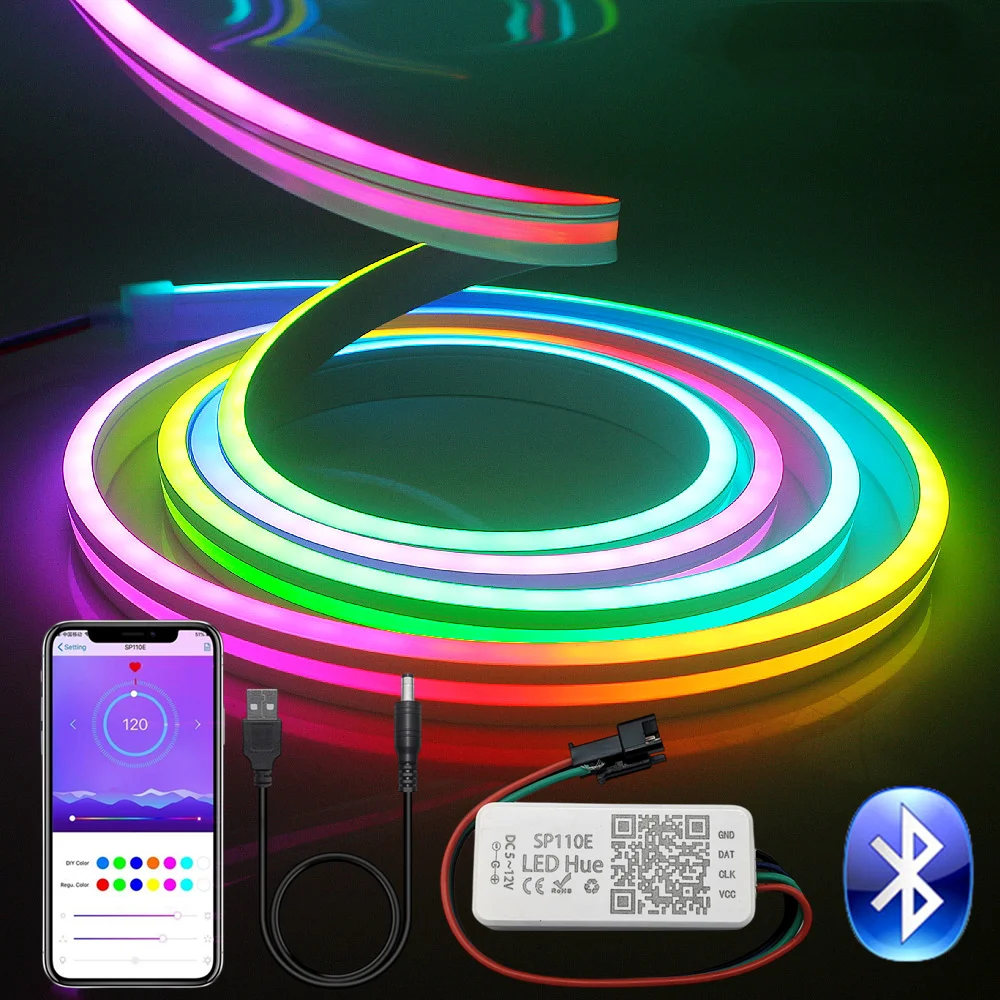 RGBIC Neon Light With Bluetooth Neon Rope Light DIY Light Bar APP Control Music Sync TV Backlight Game Living Room Decoration
RGBIC Neon Light With Bluetooth Neon Rope Light DIY Light Bar APP Control Music Sync TV Backlight Game Living Room Decoration