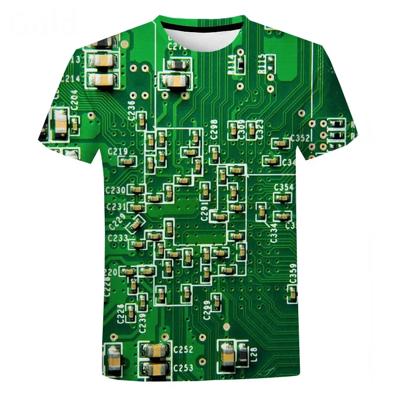 3D Printed Circuit Board Graphic T Shirt For Men Summer Fashion T-shirt Electronic Chip Creative Tee Shirts Women Gym Clothing
3D Printed Circuit Board Graphic T Shirt For Men Summer Fashion T-shirt Electronic Chip Creative Tee Shirts Women Gym Clothing
