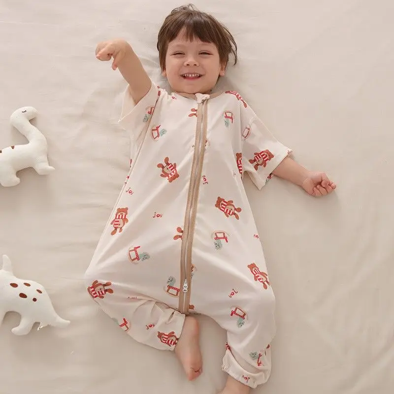 Simple Pattern Boys Girls Air-conditioned Room Sleep Bag Summer Thin Children Sleeping Bag Baby Short Sleeves Split-leg SleepBag
Simple Pattern Boys Girls Air-conditioned Room Sleep Bag Summer Thin Children Sleeping Bag Baby Short Sleeves Split-leg SleepBag