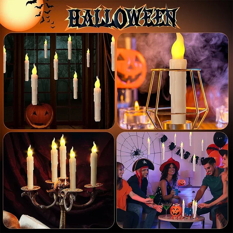 Magic Decor 12pcs/set Floating Electronic LED Wand Taper Remote Party Halloween Control Candle Candles Flameless With 
Magic Decor 12pcs/set Floating Electronic LED Wand Taper Remote Party Halloween Control Candle Candles Flameless With